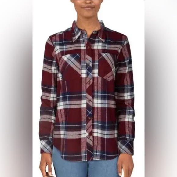 Natural Reflections Tops - Cabelas Plaid Flannel Button Down Shirt / Medium
